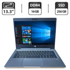 Ультрабук HP ProBook 430 G7 / 13.3" (1366x768) TN / Intel Core i3-10110U (2 (4) ядра по 2.1 - 4.1 GHz) / 16 GB DDR4 / 256 GB SSD / Intel UHD Graphics / WebCam