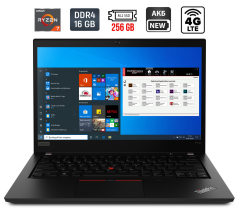 Ультрабук Lenovo ThinkPad P14S Gen 1 / 14" (1920х1080) IPS / AMD Ryzen 7 4750U (8 (16) ядер по 1.7 - 4.1 GHz) / 16 GB DDR4 / 256 GB SSD / AMD Radeon RX Vega 7 Graphics / WebCam / 4G LTE modem / New АКБ