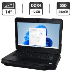 Захищений ноутбук Dell Latitude 5414 Rugged / 14" (1366x768) TN / Intel Core i5-6300U (2 (4) ядра по 2.4 - 3.0 GHz) / 12 GB DDR4 / 240 GB SSD / Intel HD Graphics 520 / WebCam / Wi-Fi / Bluetooth / Windows 11 Pro