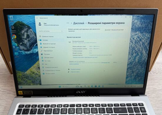 Ноутбук Acer Aspire 1 A115-32 / 15.6" (1920x1080) IPS / Intel Celeron N4500 (2 ядра по 1.1 - 2.8 GHz) / 8 GB DDR4 / 128 GB SSD / Intel UHD Graphics / WebCam / Коробка