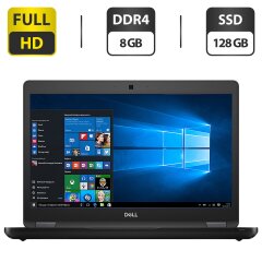 Ультрабук Dell Latitude 5490 / 14" (1920x1080) IPS / Intel Core i3-8130U (2 (4) ядра по 2.2 - 3.4 GHz) / 8 GB DDR4 / 128 GB SSD M.2 / Intel HD Graphics 620 / WebCam / HDMI / Windows 10 Pro
