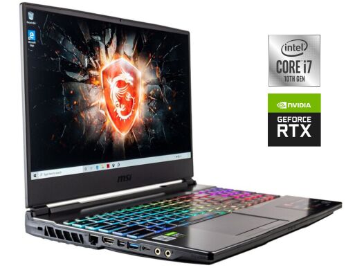 Игровой ноутбук Б-класс MSI GP65 Leopard 10SFK / 15.6" (1920x1080) IPS / Intel Core i7-10750H (6 (12) ядер по 2.6 - 5.0 GHz) / 32 GB DDR4 / 512 GB SSD NVMe / nVidia GeForce RTX 2070, 8 GB GDDR6, 256-bit / WebCam