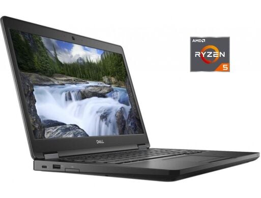 Ноутбук Б-клас Dell Latitude 5495 / 14" (1920x1080) IPS / AMD Ryzen 5 PRO 2500U (4 (8) ядра по 2.0 - 3.6 GHz) / 8 GB DDR4 / 480 GB SSD / AMD Radeon Vega 8 Graphics / WebCam