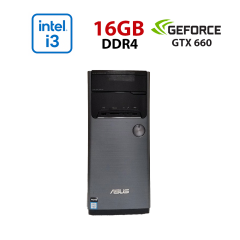 Игровой ПК Asus M32CD-AS31 / Intel Core i3-6100 (2 (4) ядра по 3.7 GHz) / 16 GB DDR4 / 256 GB SSD / nVidia GeForce GTX 660, 2 GB GDDR5, 192-bit / Wi-Fi / Win 10 Lic