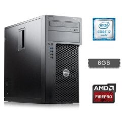 Игровой ПК Dell Precision 3620 Tower / Intel Core i7-6700 (4 (8) ядра по 3.4 - 4.0 GHz) / 8 GB DDR4 / 500 GB SSD / AMD FirePro W5100, 4 GB GDDR5, 128-bit / 290W / DVD-RW / DisplayPort
