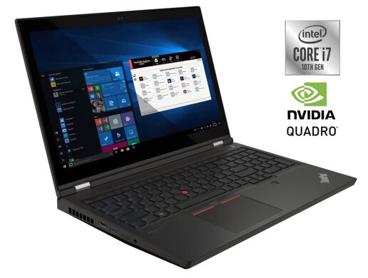 Мобильная рабочая станция Lenovo ThinkPad P15 Gen 1 / 15.6" (1920x1080) IPS / Intel Core i7-10850H (6 (12) ядер по 2.7 - 5.1 GHz) / 32 GB DDR4 / 512 GB SSD M.2 / nVidia Quadro RTX 3000, 6 GB GDDR6, 192-bit / WebCam / Win 10 Pro