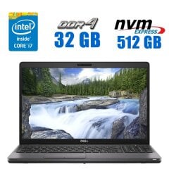 Ультрабук Б-класс Dell Latitude 5501 / 15.6" (1920x1080) TN / Intel Core i7-9850H (6 (12) ядра по 2.6 - 4.6 GHz) / 32 GB DDR4 / 512 GB SSD M.2 / Intel UHD Graphics 630 / WebCam / Win 10 Pro Lic