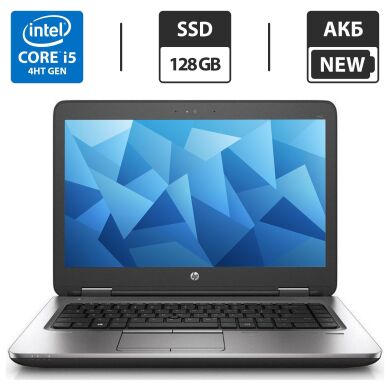Ноутбук HP ProBook 640 G1 / 14" (1366x768) TN / Intel Core i5-4300M (2 (4) ядра по 2.6 - 3.3 GHz) / 4 GB DDR3 / 128 GB SSD / Intel HD Graphics 4600 / WebCam / DVD-ROM