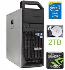 Робоча станція Lenovo ThinkStation S30 Tower / Intel Xeon E5-1650 v2 (6 (12) ядер по 3.5 - 3.9 GHz) / 32 GB DDR3 / 2000 GB HDD / nVidia Quadro K4000, 3 GB GDDR5, 192-bit / 610W / DVI / DisplayPort
