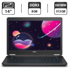 Ультрабук Dell Latitude E7450 / 14" (1366x768) TN / Intel Core i5-5200U (2 (4) ядра по 2.2 - 2.7 GHz) / 8 GB DDR3 / 512 GB SSD NEW / Intel HD Graphics 5500 / WebCam / HDMI