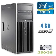 Системный блок HP Compaq Elite 8100 MT / Intel Core i3-530 (2 (4) ядра по 2.93GHz) / 4GB DDR3 / 500GB HDD