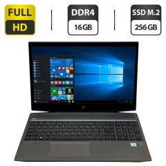 Мобільна робоча станція HP ZBook 15v G5 / 15.6" (1920x1080) IPS / Intel Core i5-8300H (4 (8) ядра по 2.3 - 4.0 GHz) / 16 GB DDR4 / 256 GB SSD M.2 / Intel UHD Graphics 630 / WebCam / Windows 10 Pro