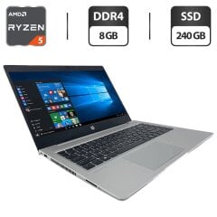 Ноутбук HP ProBook 445 G7 / 14" (1920x1080) IPS / AMD Ryzen 5 4500U (6 ядер по 2.3 - 4.0 GHz) / 8 GB DDR4 / 240 GB SSD / AMD Radeon Graphics / WebCam