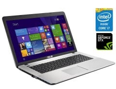 Ігровий ноутбук Asus R752L / 17.3" (1920x1080) IPS / Intel Core i7-5500U (2 (4) ядра по 2.4 - 3.0 GHz) / 12 GB DDR3 / 512 GB SSD / nVidia GeForce GTX 850M, 2 GB DDR3, 128-bit / WebCam / DVD-ROM / Win 10 + сумка-чохол