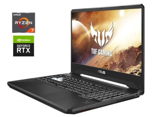Игровой ноутбук Б-класс Asus TUF Gaming FX505DV / 15.6" (1920x1080) IPS / AMD Ryzen 7 3750H (4 (8) ядра по 2.3 - 4.0 GHz) / 16 GB DDR4 / 512 GB SSD / nVidia GeForce RTX 2060, 6 GB GDDR6, 192-bit / WebCam Игровой ноутбук Б-класс Asus TUF Gaming FX505DV / 15.6" (1920x1080) IPS / AMD Ryzen 7 3750H (4 (8) ядра по 2.3 - 4.0 GHz) / 16 GB DDR4 / 512 GB SSD / nVidia GeForce RTX 2060, 6 GB GDDR6, 192-bit / WebCam