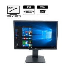 Монітор Fujitsu B22W-6 / 22" (1680x1050) TN / VGA, DVI / Встроенные колонки 2x 2W / VESA 100x100 + Кабель живлення