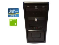 ПК Б-клас Gigabyte Tower / Intel Core i5-2500 (4 ядра по 3.3 - 3.7 GHz) / 8 GB DDR3 / 256 GB SSD / nVidia GeForce GT 630, 2 GB DDR3, 64-bit / 350W / DVD-RW