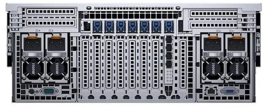 Сервер Dell PowerEdge R930 4U 4SFF / 4x Intel Xeon E7-8880 v4 (22 (44) ядра по 2.2 - 3.3 GHz) / 1024 GB DDR4 / 2x 900 GB HDD / Matrox G200 Graphics / 4x 1100W