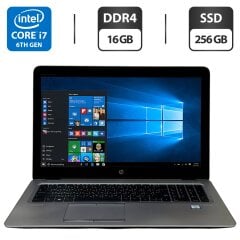 Ноутбук Б-класс HP EliteBook 850 G3 / 15.6" (1920x1080) TN / Intel Core i7-6600U (2 (4) ядра по 2.6 - 3.4 GHz) / 16 GB DDR4 / 256 GB SSD / Intel HD Graphics 520 / WebCam / Windows 10 Pro