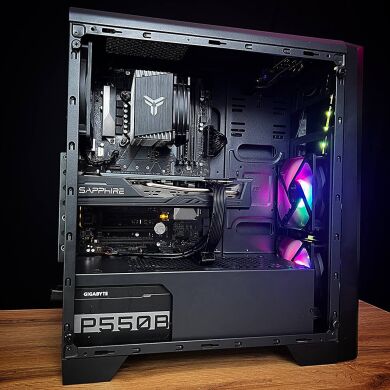 Ігровий ПК AeroCool Cylon Tower / Intel Core i7-8700 (6 (12) ядер по 3.2 - 4.6 GHz) / 16 GB DDR4 / 120 GB SSD + 1000 GB HDD / AMD Radeon RX 5700, 8 GB GDDR6, 256-bit / 550W