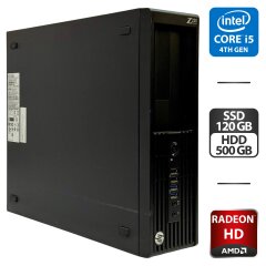 Компьютер HP WorkStation Z230 SFF / Intel Core i5-4570 (4 ядра по 3.2 - 3.6 GHz) / 16 GB DDR3 / 120 GB SSD + 500 GB HDD / AMD Radeon HD 5450, 1 GB GDDR3, 64-bit