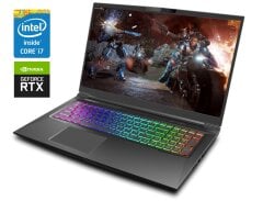 Ігровий ноутбук Б-клас Cyber Power Tracer III Extreme 17R / 17.3" (1920x1080) IPS / Intel Core i7-9750H (6 (12) ядер по 2.6 - 4.5 GHz) / 16 GB DDR4 / 128 GB SSD + 500 GB HDD / nVidia GeForce RTX 2060, 6 GB GDDR6, 192-bit / WebCam