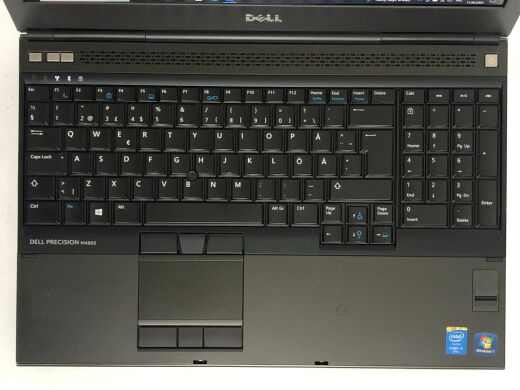 Мобільна робоча станція Б-клас Dell Precision M4800 / 15.6" (1920x1080) IPS / Intel Core i7-4810MQ (4 (8) ядра по 2.8 - 3.8 GHz) / 16 GB DDR3 / 256 GB SSD / nVidia Quadro K2100M, 2 GB GDDR5, 128-bit / WebCam / DVD-ROM
