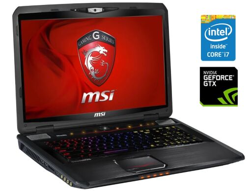 Ігровий ноутбук MSI GT70 2OC / 17.3" (1920x1080) TN / Intel Core i7-4700MQ (4 (8) ядра по 2.4 - 3.4 GHz) / 32 GB DDR4 / 256 GB SSD + 1000 GB HDD / nVidia GeForce GTX 770M, 3 GB GDDR5, 192-bit / WebCam / DVD-ROM