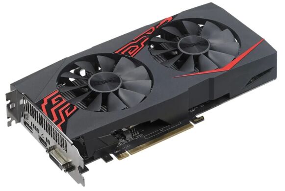Дискретная видеокарта AMD Asus Radeon RX 580 (2048sp), 8 GB GDDR5, 256-bit / DVI