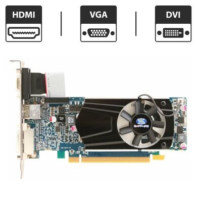 Дискретная видеокарта AMD Radeon HD 6570, 2 GB GDDR3, 128-bit / DVI / HDMI / VGA