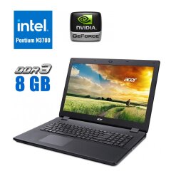 Ігровий ноутбук Acer Aspire E17 ES1-731 / 17" (1600x900) TN / Intel Pentium N3700 (4 ядра по 1.6 - 2.4 GHz) / 8 GB DDR3 / 1000 GB HDD / nVidia GeForce 910M, 2 GB DDR3, 64-bit / WebCam / DVD-ROM