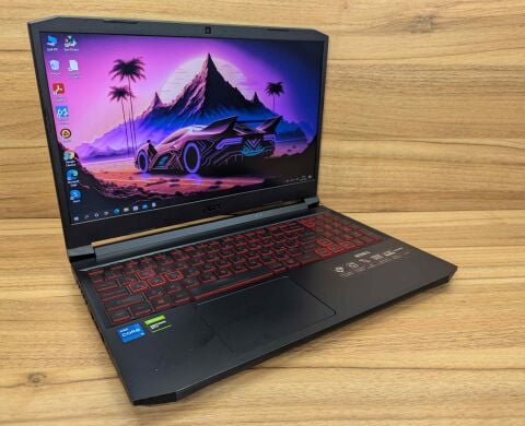Игровой ноутбук Acer Nitro 5 AN515-57 / 15.6" (1920x1080) IPS / Intel Core i5-11400H (6 (12) ядер по 2.7 - 4.5 GHz) / 16 GB DDR4 / 500 GB SSD / nVidia GeForce GTX 1650, 4 GB GDDR6, 128-bit / WebCam / Windows 10