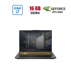 Игровой ноутбук Asus TUF Gaming F17 FX706HM-HX004T / 17.3" (1920x1080) IPS / Intel Core i7-11800H (8 (16) ядер по 2.3 - 4.6 GHz) / 16 GB DDR4 / 1000 GB SSD / nVidia GeForce RTX 3060, 6 GB GDDR6, 192-bit / WebCam