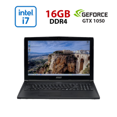 Ігровий ноутбук Б-клас MSI GL62M 7RD-1407US / 15.6" (1920x1080) IPS / Intel Core i7-7700HQ (4 (8) ядра по 2.8 - 3.8 GHz) / 16 GB DDR4 / 480 GB SSD / nVidia GeForce GTX 1050, 2 GB GDDR5, 128-bit / WebCam