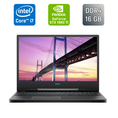 Игровой ноутбук Dell G7 7590 / 15.6" (1920x1080) IPS / Intel Core i7-9750H (6 (12) ядер по 2.6 - 4.5 GHz) / 16 GB DDR4 / 512 GB SSD / nVidia GeForce GTX 1660 Ti, 6 GB GDDR6, 192-bit / WebCam / Windows 10