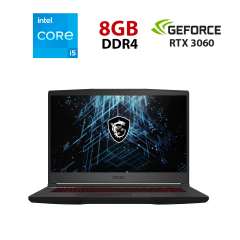 Игровой ноутбук MSI GF65 Thin 10UE-289NEU / 15.6" (1920x1080) IPS / Intel Core i5-10500H (6 (12) ядра по 2.5 - 4.5 GHz) / 8 GB DDR4 / 240 GB SSD / nVidia GeForce RTX 3060, 6 GB GDDR6, 192-bit / WebCam