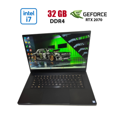Игровой ноутбук Б-класс Razer Blade 15 RZ09-0301 / 15.6" (1920x1080) IPS / Intel Core i7-9750H (6 (12) ядер по 2.6 - 4.5 GHz) / 32 GB DDR4 / 1000 GB SSD / nVidia GeForce RTX 2070 Max-Q, 8 GB GDDR6, 256-bit / WebCam