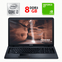 Ігровий ноутбук Toshiba Satellite Pro L770 / 17.3" (1600x900) TN / Intel Core i3-2330M (2 (4) ядра по 2.2 GHz) / 8 GB DDR3 / 128 GB SSD / nVidia GeForce GT 525M, 1 GB DDR3, 128-bit
