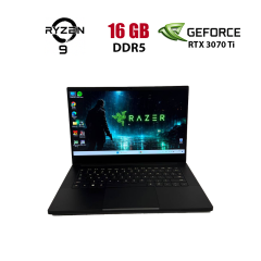 Игровой ультрабук Razer Blade 14 RZ09-0427 / 14" (2560x1440) IPS / AMD Ryzen 9 6900HX (8 (16) ядер по 3.3 - 4.9 GHz) / 16 GB DDR5 / 512 GB SSD NVMe / nVidia GeForce RTX 3070 Ti, 8 GB GDDR6, 256-bit / WebCam