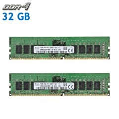 Комплект: Оперативная память для ПК SK hynix / 32 GB (2x16 GB) / 2Rx8 PC4-19200 / DDR4 / 2400 MHz