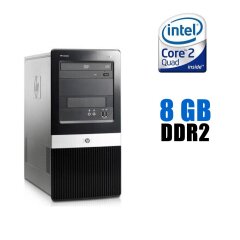 Комп'ютер HP Compaq dx2400 Tower / Intel Core 2 Quad Q6600 (4 ядра по 2.4 GHz) / 8 GB DDR2 / 250 GB HDD / Intel GMA 3100 Graphics / DVD-ROM