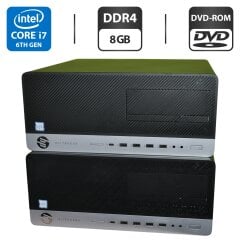 Комп'ютер HP EliteDesk 800 G3 Tower / Intel Core i7-6700 (4 (8) ядра по 3.4 - 4.0 GHz) / 8 GB DDR4 / 160 GB HDD / Intel HD Graphics 530 / DVD-ROM / Windows 11 Pro