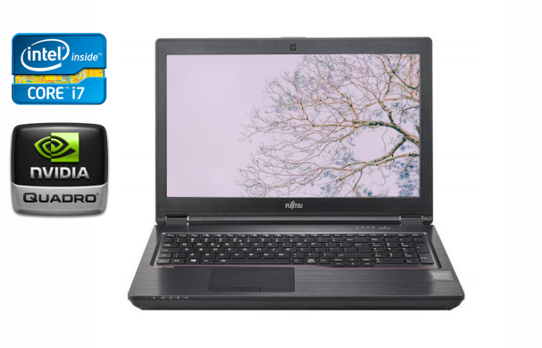 Мобільна робоча станція Б-клас Fujitsu Celsius H780 / 15.6" (1920x1080) IPS / Intel Core i7-8750H (6 (12) ядер по 2.2 - 4.1 GHz) / 32 GB DDR4 / 512 GB SSD / nVidia Quadro P600, 4 GB GDDR5, 128-bit / 4G / HDMI / Windows 10