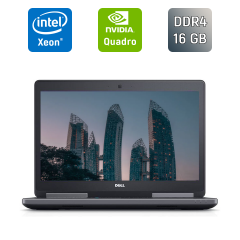 Мобільна робоча станція Dell Precision 7520 / 15.6" (1920x1080) IPS / Intel Xeon E3-1545M v5 (4 (8) ядра по 2.9 - 3.8 GHz) / 16 GB DDR4 / 512 GB SSD / nVidia Quadro M2200, 4 GB GDDR5, 128-bit / WebCam / Windows 10