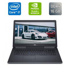Мобильная рабочая станция Dell Precision 7710 / 17.3" (1920x1080) IPS / Intel Core i7-6820HQ (4 (8) ядра по 2.7 - 3.6 GHz) / 16 GB DDR4 / 240 GB SSD / nVidia Quadro M3000M, 4 GB GDDR5, 256-bit / HDMI / USB Type-C
