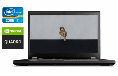 Мобільна робоча станція Lenovo ThinkPad P51 / 15.6" (1920x1080) IPS / Intel Core i7-7820HQ (4 (8) ядра по 2.9 - 3.9 GHz) / 16 GB DDR4 / 512 GB SSD / nVidia Quadro M2200, 4 GB GDDR5, 128-bit / WebCam / Fingerprint / Windows 10