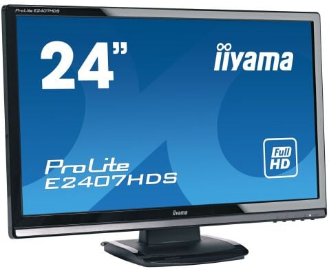 Монитор Iiyama ProLite E2407HDS / 24" (1920x1080) TN / VGA, DVI, HDMI Монитор Iiyama ProLite E2407HDS / 24" (1920x1080) TN / VGA, DVI, HDMI