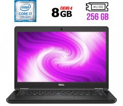 Ноутбук Б-класс Dell Latitude 5480 / 14" (1366x768) TN / Intel Core i7-7820HQ (4 (8) ядра по 2.9 - 3.9 GHz) / 8 GB DDR4 / 256 GB SSD M.2 / Intel HD Graphics 630 / WebCam / USB 3.1 / HDMI / Windows 10 лицензия