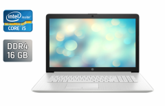 Ноутбук Б-клас HP 17-bya3672cl / 17.3" (1600x900) TN / Intel Core i5-1035G1 (4 (8) ядра по 1.0 - 3.6 GHz) / 16 GB DDR4 / 480 GB SSD / Intel UHD Graphics / WebCam / Windows 10
