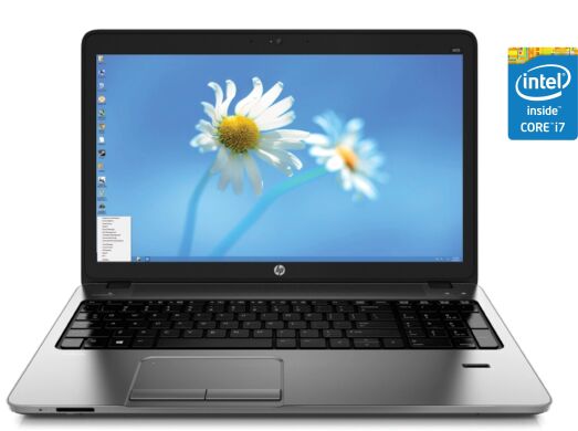 Ноутбук Б-класс HP ProBook 450 G1 / 15.6" (1366x768) TN / Intel Core i7-4702MQ ( 4(8) ядра по 2.2 - 3.2 GHz) / 8 GB DDR3 / 240 GB SSD / Intel HD Graphics 4600 / WebCam / Win 10 Pro